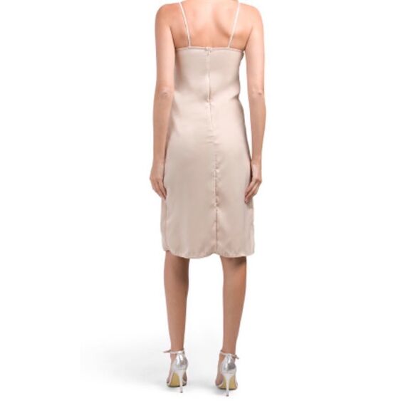 NWT Livi by Olivia Rae Satin Slip Dress With Slit - Picture 2 of 3